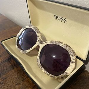 House of Harlow 1960 in natural snake sunglasses Rachel 10 57D16 C07 W/ Free Box